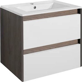 Porto 60 alsó szekrény mosdóval rauna szil-fehér