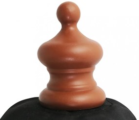fekete kültéri napernyő farúddal 350 cm