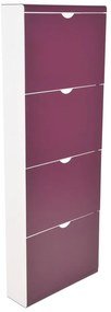 Lila fém billenő ajtós cipőtartó 51x138x16 cm – Household Pleasure