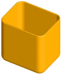 ARTPLAST Doboz fiókokhoz és szervezőkhöz, 57x45x64mm, sárga színű