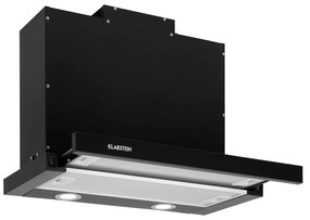Klarstein Mariana 60, kihúzható páraelszívó, 60 cm, 500 m³/ó, elszívás, LED, fekete