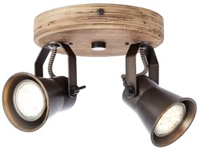 Brilliant - Irányítható spotlámpa SEED 2xGU10/5W/230V fekete/barna