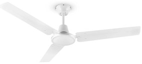 Spin Doctor, fehér, 55W, mennyezeti ventilátor, 122cm, 3 kar, rozsdamentes acél