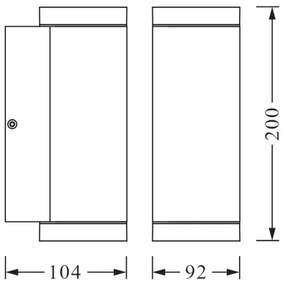 Ledvance - Kültéri fali lámpa BEAM 2xGU10/35W/230V IP44