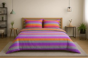 Polipamut ágynemű ELLE PURPLE, lila Ágyneműhuzat mérete: 70 x 90 cm | 140 x 200 cm