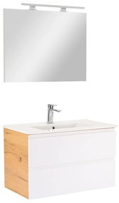 Vario Pull 80 komplett fürdőszoba bútor tölgy-fehér