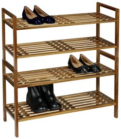 Natúr színű akácfa cipőtartó állvány 69x40,5x27 cm Fondi – Wenko