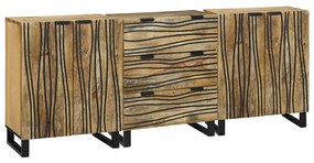 Fürdőszoba bútor szett fiókkal 3 pcs Barna 180 x 33 x 75 cm