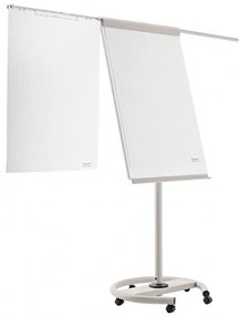 Flipchart Magnetoplan De Luxe 68 x 97 cm, mobil, szürke / fehér