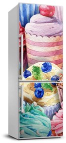 Dekor matrica hűtőre Színes muffin FridgeStick-70x190-f-90531767