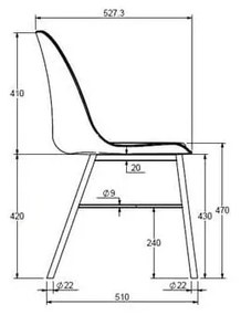 Whistler sárga étkezőszék - Unique Furniture