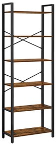 NAVARO könyvespolc barna/fekete