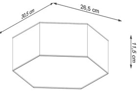 Sollux SL.1059 - Mennyezeti lámpa SUNDE 2xE27/60W/230V 11,5 cm fekete