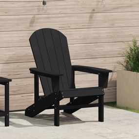 Adirondack szék fekete 74x82x91 cm HDPE