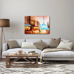 Kép - Esős idő és az Eiffel-torony (70x50 cm)