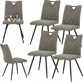 4 db-os kárpitozott szék szett Dalia Sötétbézs loft étkező nappaliba