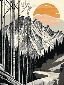 Poszter 15x20cm Hegyi fa