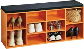 Cipőszekrény paddal narancssárga 103,5 x 48 x 29,5 cm