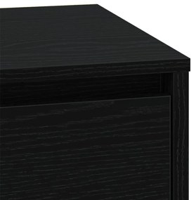 LED Fényes Éjjeli Asztal Fekete 39x34,5x50 cm