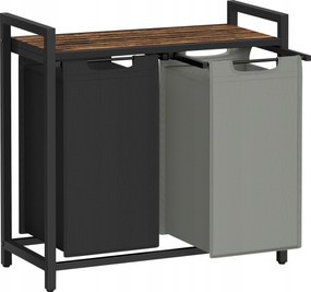 Szabadonálló szennyestartó kosár Songmics 92l fekete