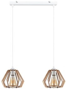 Csillár zsinóron BERGO 2xE27/60W/230V fehér