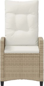 Fekvő Kerti Szék Beige és krém 56 x 60 x 112 cm polirattan