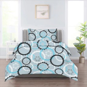 MODERN TURQUOISE CIRCLES pamut ágynemű DeLuxe 140x200cm