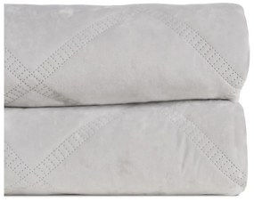 Krémszínű bársony steppelt ágytakaró 180x260 cm – Ixia