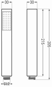 Mexen tartozékok - 1 pontos kézizuhany készlet R-77, króm, 785775053-00