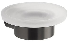 Gedy - Falra szerelhető szappantartó PIRENEI tejüveg/metál szürke