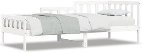 fehér tömör fenyőfa kanapéágy matrac nélkül 90 x 200 cm