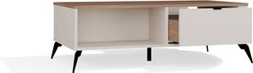 CORDOBA dohányzóasztal 110x63x11.5 cm, kasmír- tölgy- fekete