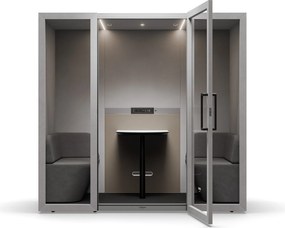INBOX akusztikai irodai fülke 4 személyes, 2200 × 2200 × 1220 mm