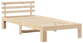Fenyőfa Ágykeret Természetes Fa 75 x 190 cm Ágykeret
