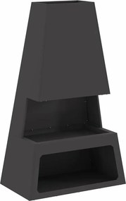 vidaXL Tűzrakó Fekete 60 x 35 x 100 cm Acél