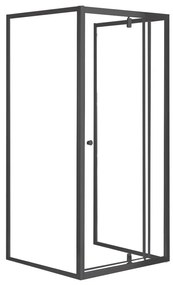 Flexi 80x90 cm falsíkra szerelhető aszimmetrikus zuhanykabin zuhanytálca nélkül