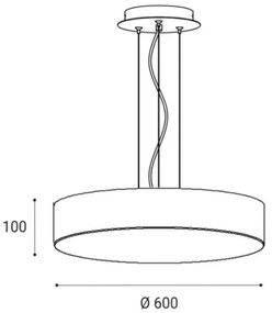 LED2 - LED Csillár zsinóron MONO LED/60W/230V 3000/4000K fehér
