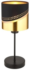 Globo 54046T - Asztali lámpa OR 1xE27/40W/230V átm. 16 cm fekete/arany