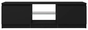 fekete TV-szekrény LED lámpákkal 120 x 30 x 35,5 cm