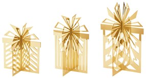 Karácsonyi dísz 18 karátos arannyal bevonva, 3 darabos készlet - Georg Jensen