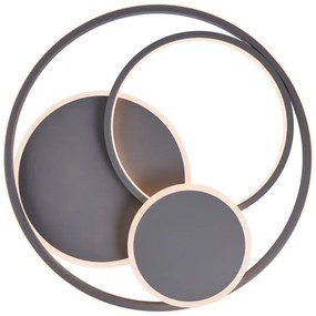 Brilliant - LED Dimmelhető mennyezeti lámpa RUNDA LED/50W/230V 3000-6500K fekete + távirányító