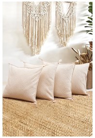 Organikus pamut párnahuzat szett 4 db-os 43x43 cm Natural – Mila Home