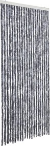 vidaXL ezüstszínű zsenília rovarfüggöny 90 x 200 cm