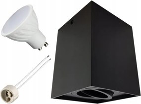 Falra Szerelhető Halogén Lámpatest Led Cső Mozgatható Fekete GU10 5W