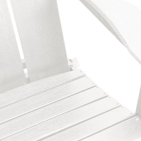 összecsukható Adirondack szék Fehér 74.5x80.5x90 cm HDPE