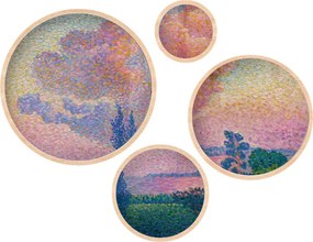Tömörfa fa falikép, 45×45 cm – Huhu293
