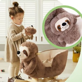 Hintázó nyugágy biztonsági övvel, barna Spielwerk