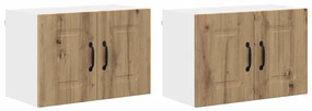 Fali konyhaszekrény 2 pcs Artisan tölgy 60 x 31 x 40 cm Faanyag
