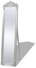 vidaXL ezüstszínű barokk stílusú szabadon álló tükör 160 x 40 cm