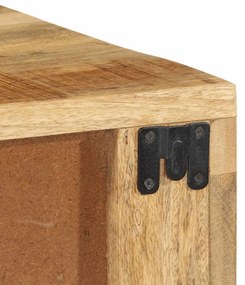 tömör nyers mangófa falra szerelhető TV-szekrény 100x30x19 cm